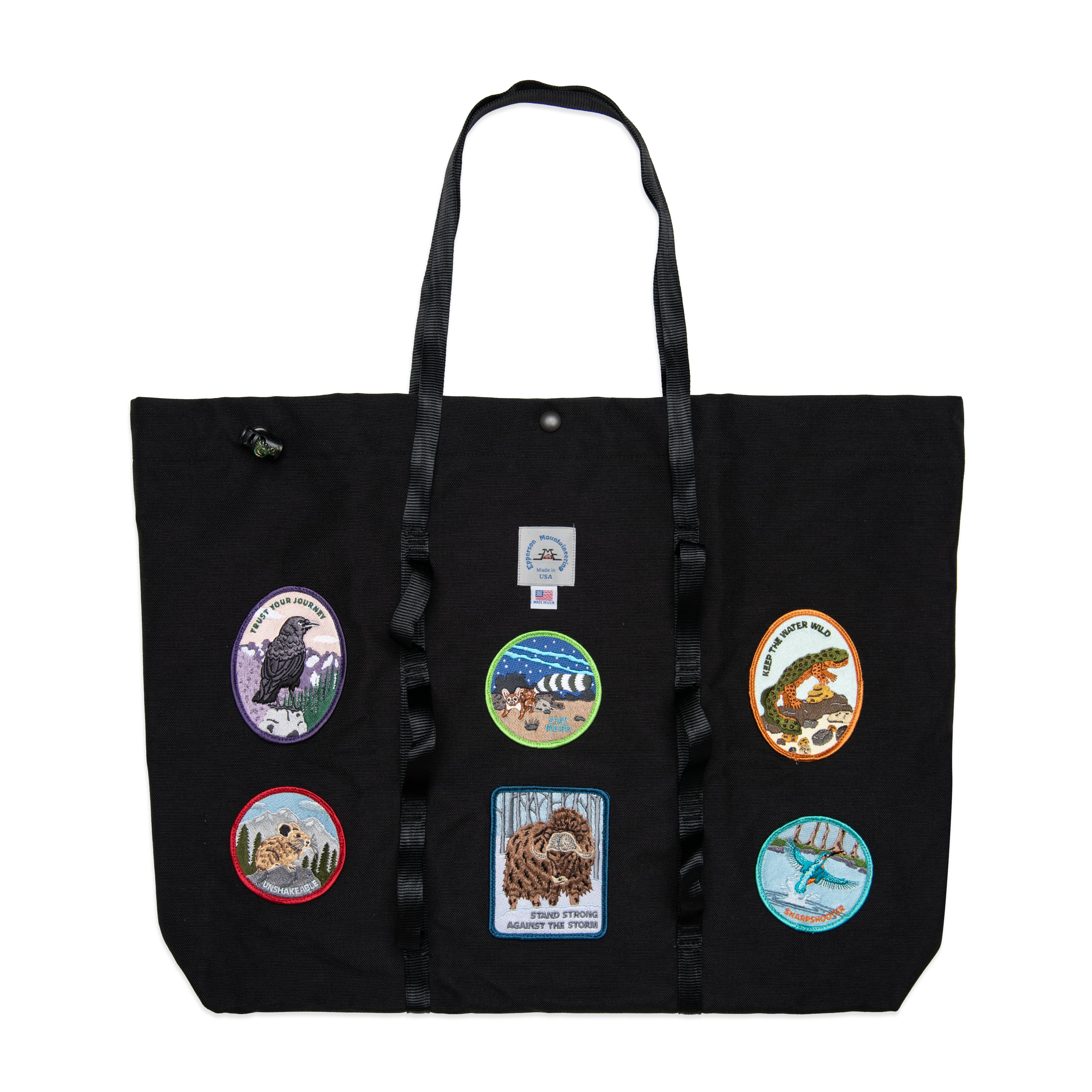 Large Climb Tote with Animal Patches