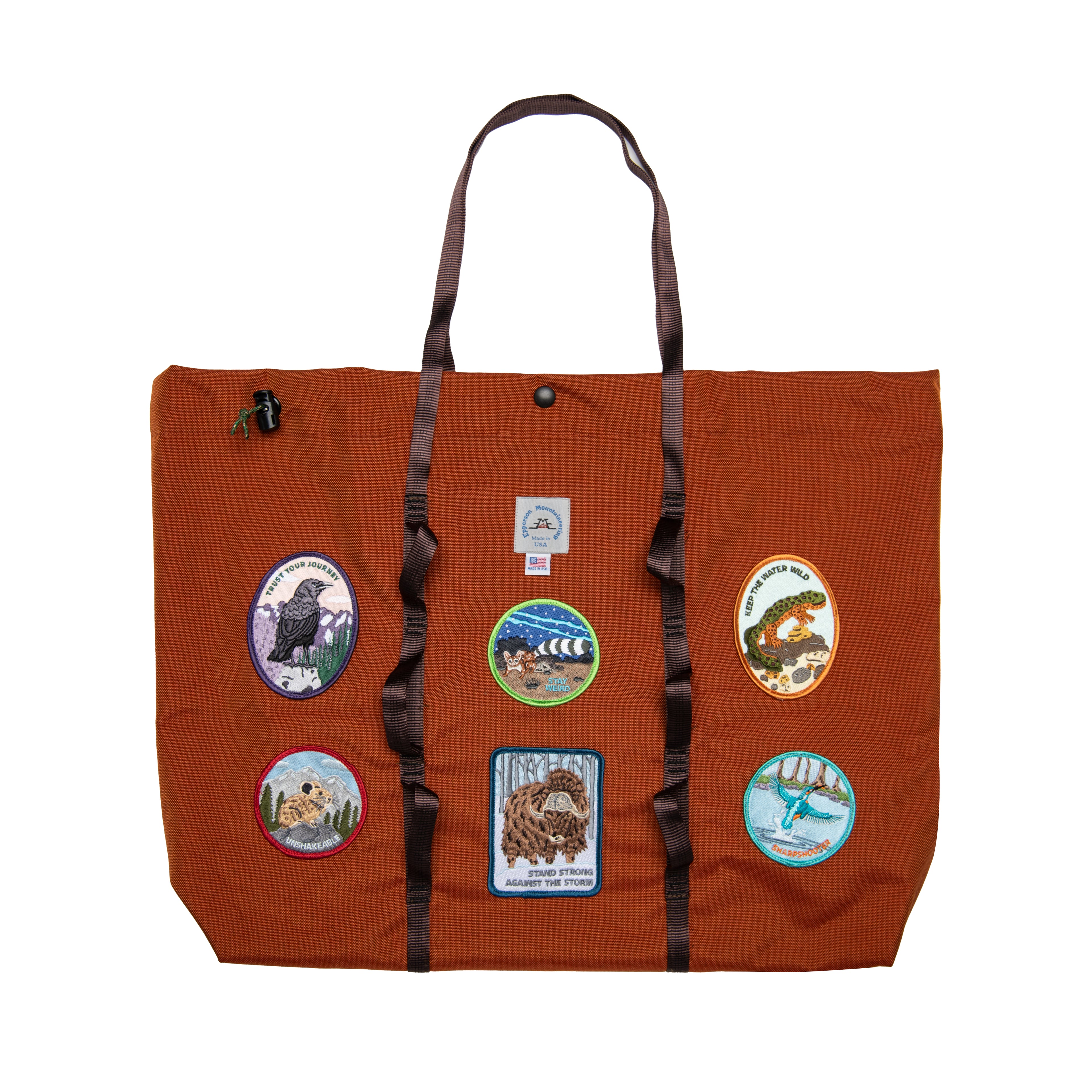 Large Climb Tote with Animal Patches